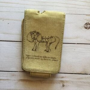 Napolean Dynamite Liger drawing beige camel fabric corduroy phone case clip on